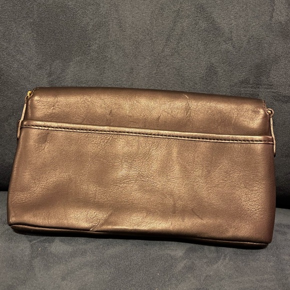 Coach, genuine black smooth leather clasp closure clutch. lightly used - Picture 5 of 6